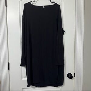 Lululemon Back In Action Long Sleeve Dress Women’s Size 14 Black Pima Cotton